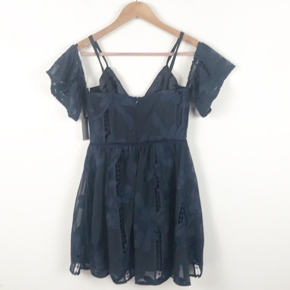 NWT Lovers + Friends Floral Wishful Mini Dress in Navy Size XS - Picture 6 of 12
